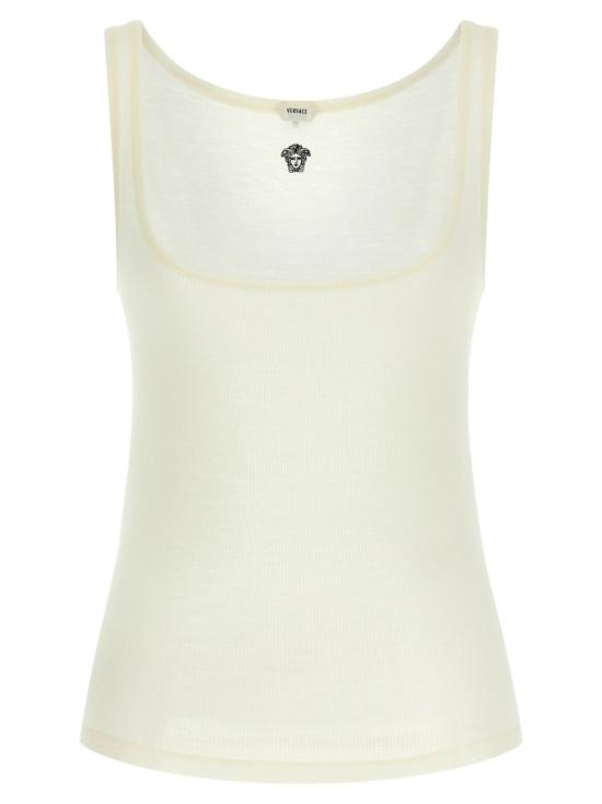 26SS 베르사체 탑 10236981A175481W150 White