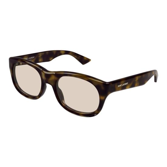 25FW 생로랑 선글라스 볼드한 직사각형 호피무늬  (유광 마감) - SAINT LAURENT