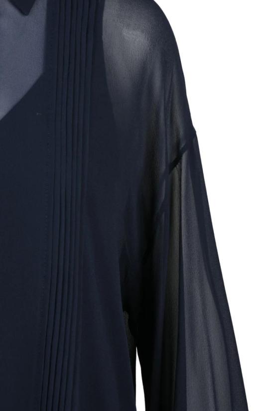 25SS 막스마라 긴팔 티셔츠 발다이 시폰 블라우스 - 블루 - MAX MARA