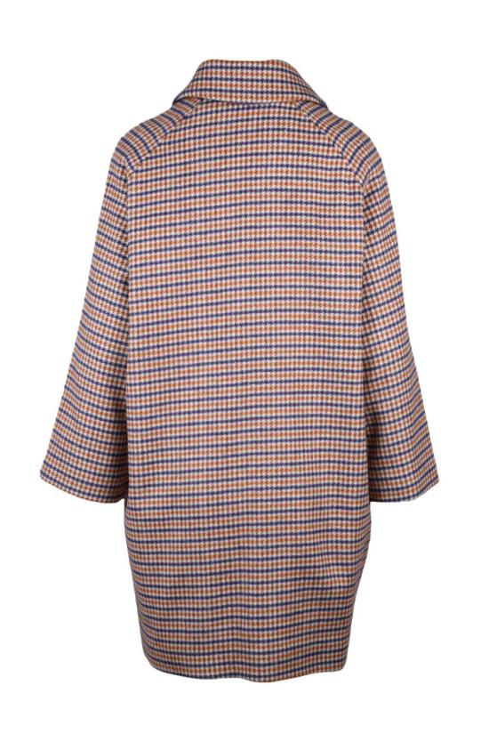  Guttha 코트 미디 길이의 하운드투스 패턴 래글런 소매 - OTHER BRANDS
