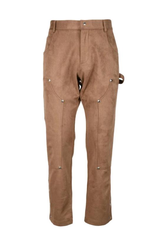  A.M.Couture 팬츠 남성용 인조 스웨이드 카고  - 브라운