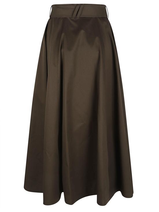 26SS 버버리 개버딘 트렌치 미디 스커트 8117977 C1764 Black - BURBERRY