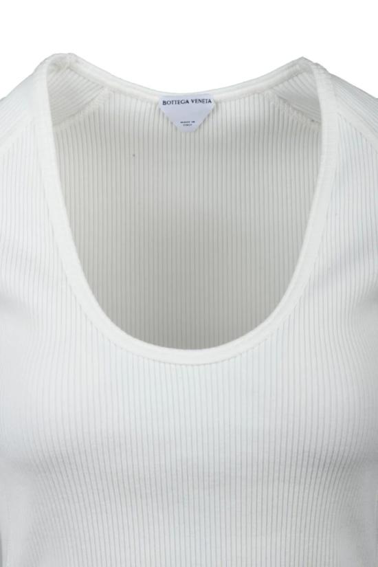 25SS 보테가베네타 반팔 티셔츠 골지 니트  - 화이트 - BOTTEGA VENETA