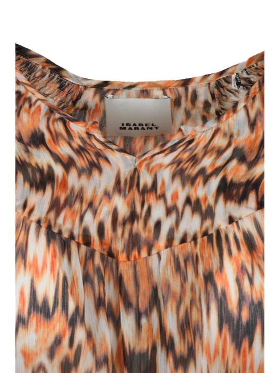 25SS 이자벨마랑 미디 원피스 오델리아 드레스 - 오렌지색 - ISABEL MARANT