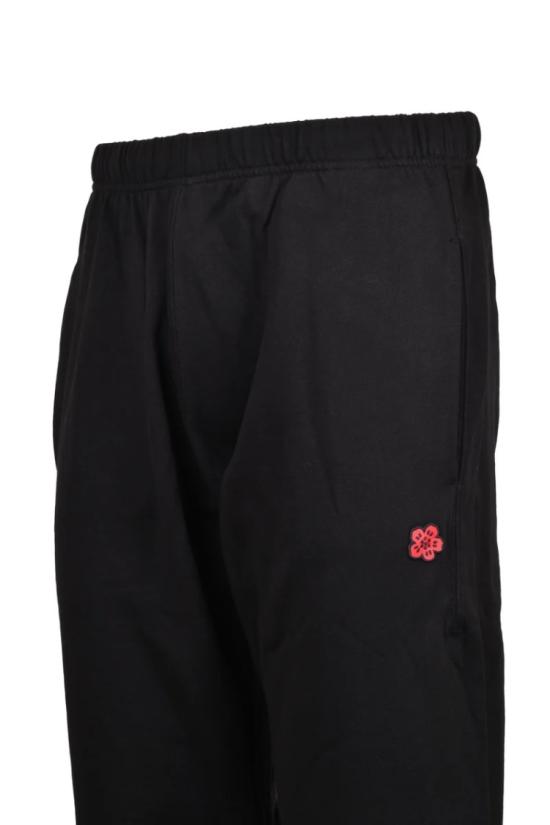  겐조 팬츠 편안한 핏의 블랙 파리 트레이닝 - KENZO