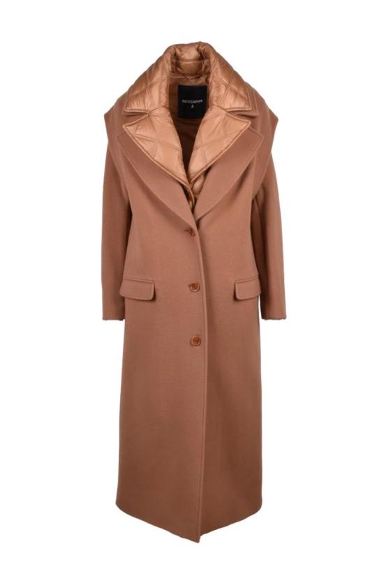  파트리지아페페 코트 긴 기장의 컨버터블  - 브라운