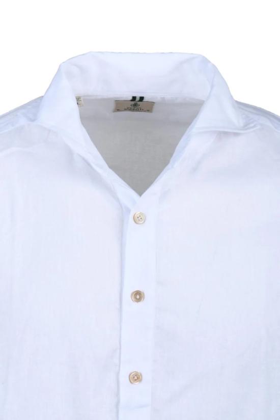 25SS 루이지 보렐리 긴팔 셔츠 면/린넨  - 화이트 - LUIGI BORRELLI