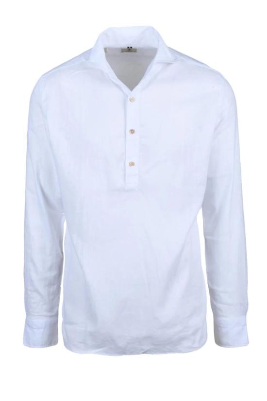 25SS 루이지 보렐리 긴팔 셔츠 면/린넨  - 화이트