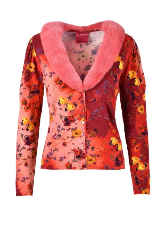  Salvatore Piccione Blumarine 가디건 비스코스 폴리에스터 가디건 - 레드