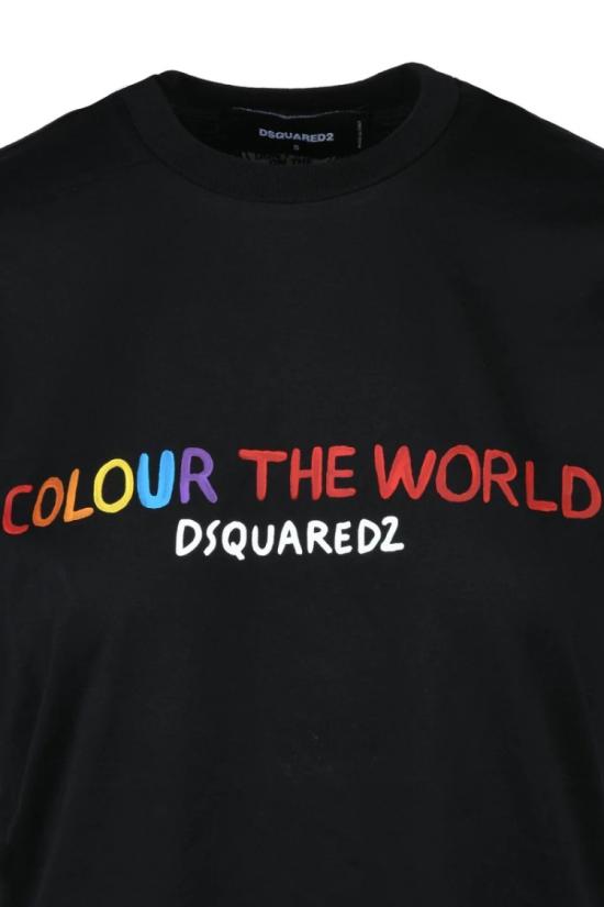 25SS 디스퀘어드2 반팔 티셔츠 면 티셔츠 - 블랙 - DSQUARED2
