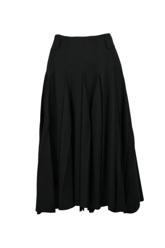  프라다 롱 스커트 긴  (버진 울 소재) - 블랙