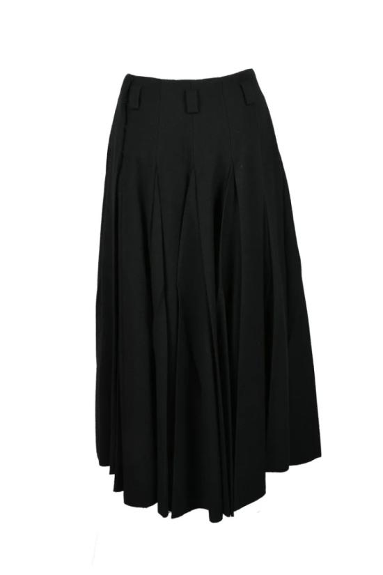  프라다 롱 스커트 긴  (버진 울 소재) - 블랙 - PRADA
