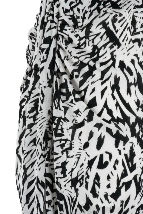  파트리지아페페 롱 스커트 보일 소재의 슬릿 미디  - 화이트/블랙 - PATRIZIA PEPE