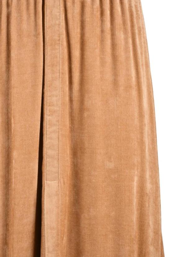  포르테포르테 롱 스커트 베이지색 롱 벨벳 - FORTE FORTE