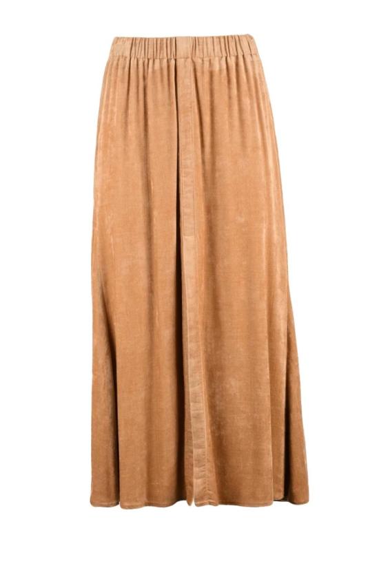  포르테포르테 롱 스커트 베이지색 롱 벨벳