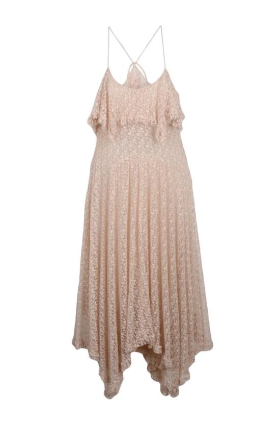 25SS 필로소피 롱 원피스 비대칭 롱 드레스 - 핑크