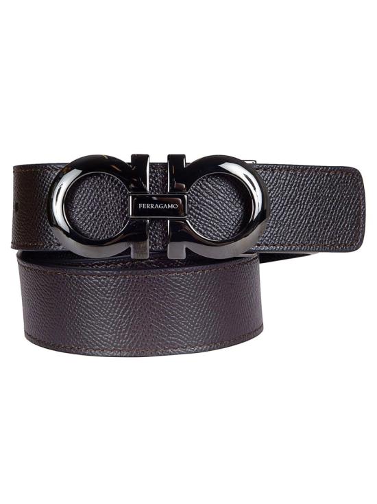 26SS 살바토레 페라가모 가죽 벨트 689112 085 Black