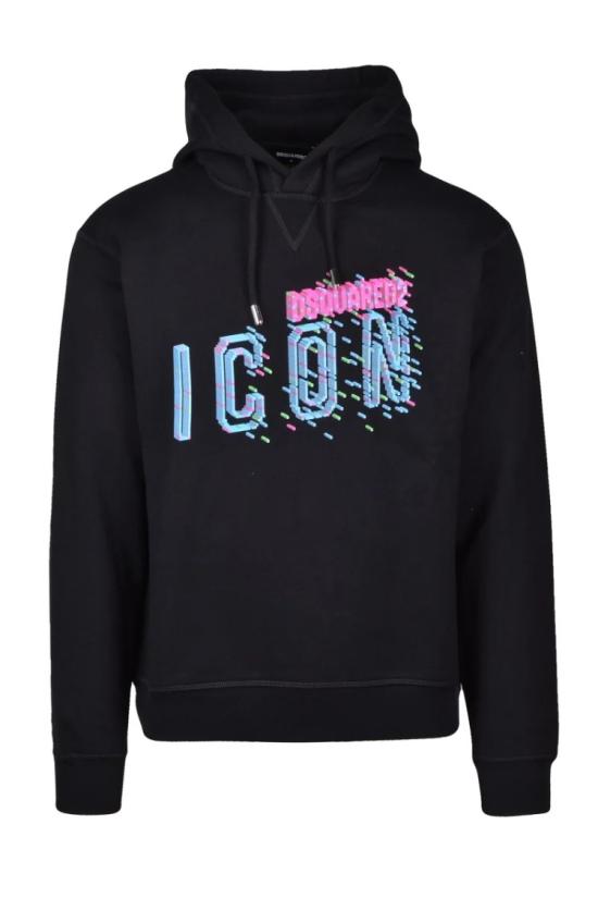 25SS 디스퀘어드2 탑 클래식 후드티에 과감한 그래픽이 더해졌습니다.