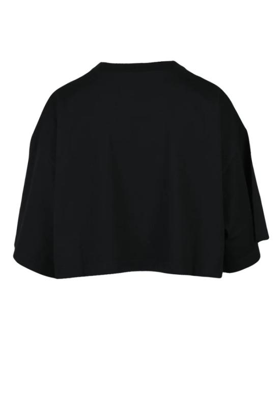 25SS 디스퀘어드2 반팔 티셔츠 크롭 블랙 티셔츠 - DSQUARED2