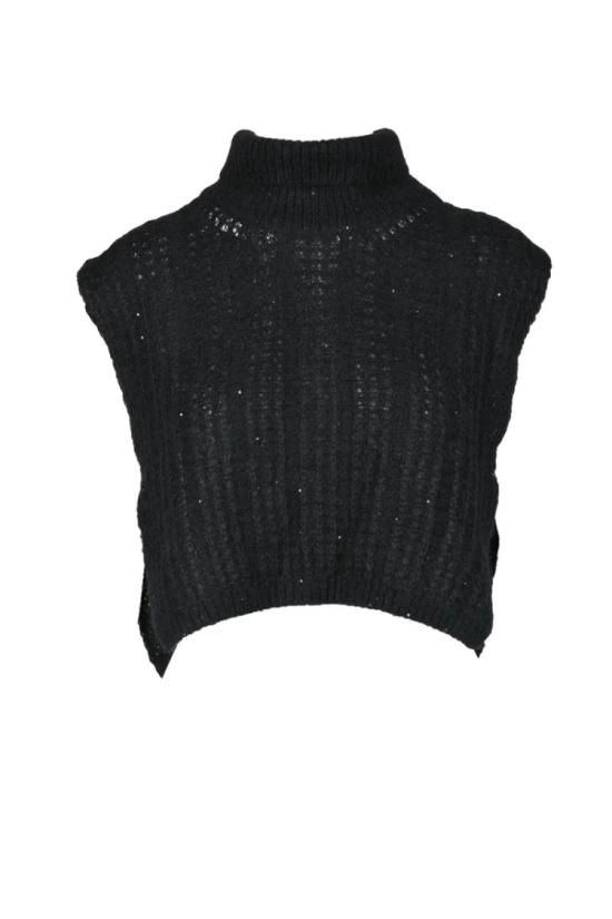  파비아나 필리피 코트 혼합 섬유 망토 - 블랙