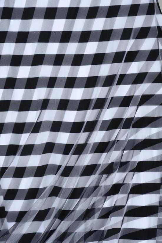 25SS 스포트막스 롱 원피스 라이크라와 튤 소재의 롱 드레스 - 블랙/화이트 - SPORTMAX