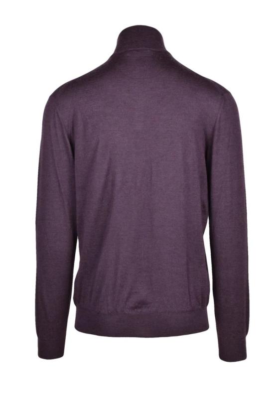  크루치아니 집업 니트 하이넥 지퍼 풀오버 - 레드 - CRUCIANI