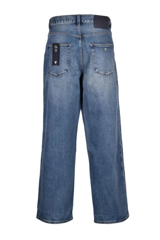  엠포리오 아르마니 데님 루즈핏 청바지 - 연청색 - EMPORIO ARMANI