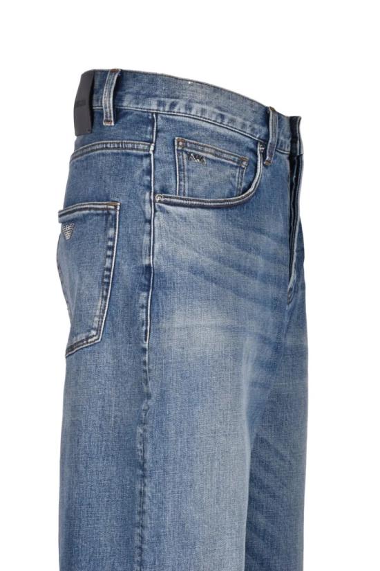  엠포리오 아르마니 데님 루즈핏 청바지 - 연청색 - EMPORIO ARMANI