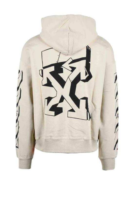  오프화이트 탑 면 스웨트셔츠 - 베이지 - OFF WHITE