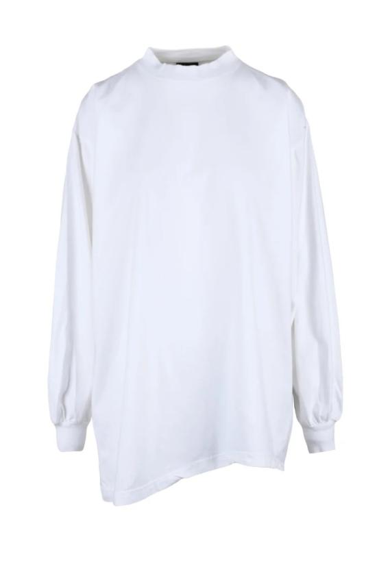  발렌시아가 셔츠 오버사이즈 티셔츠 - 화이트