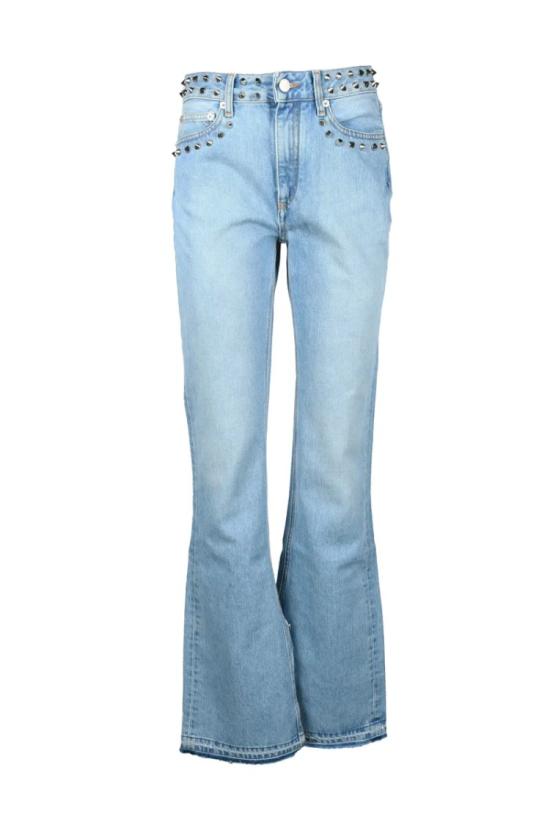  알레산드라리치 데님 부츠컷 청바지 - 연청색