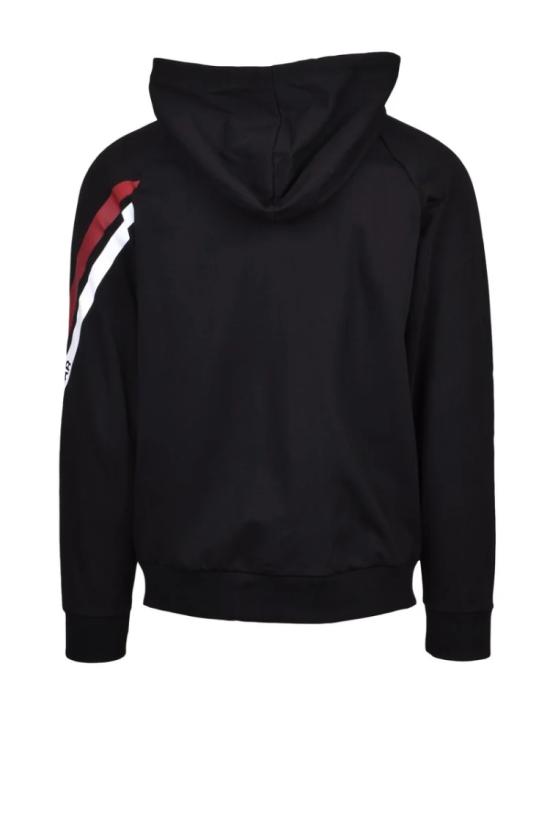  모스키노 탑 언더웨어 지퍼 후드티 - 블랙 - MOSCHINO