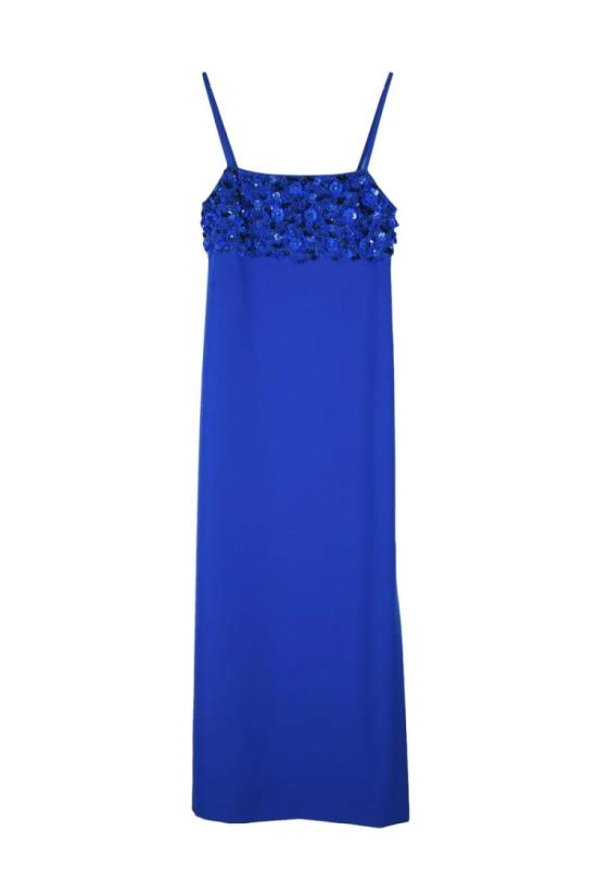 25SS 파로쉬 롱 원피스 롱게트 시스 드레스 - 로얄 블루