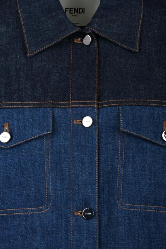 25SS 펜디 데님 뻣뻣한  재킷 - 블루 - FENDI