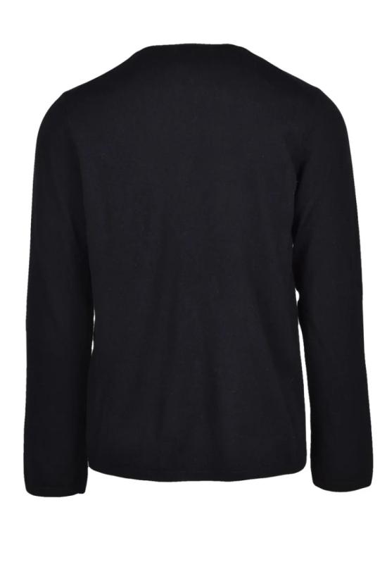  꼼데가르송 스웨터 남성용 크루넥 풀오버 - 블랙/화이트 - COMME DES GARCONS