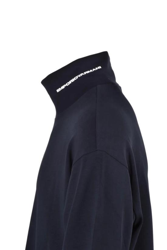  엠포리오 아르마니 터틀넥 목폴라 블랙 기능성 스웨트셔츠 - EMPORIO ARMANI