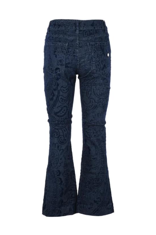  샤프트 데님 페이즐리 무늬 나팔바지 - SHAFT