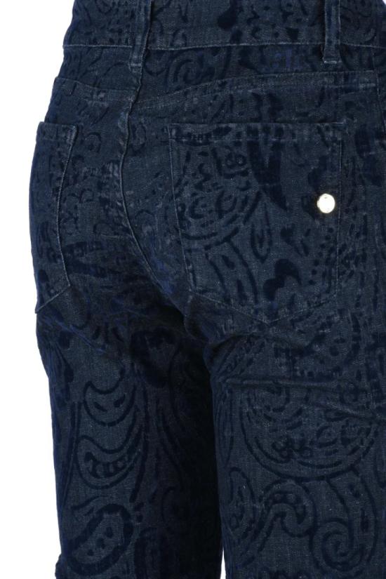  샤프트 데님 페이즐리 무늬 나팔바지 - SHAFT