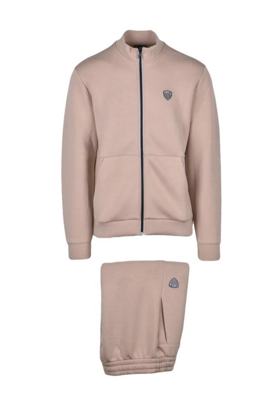 25SS 엠포리오 아르마니 트레이닝 웨어 스트레치 점프수트 세트 - 베이지