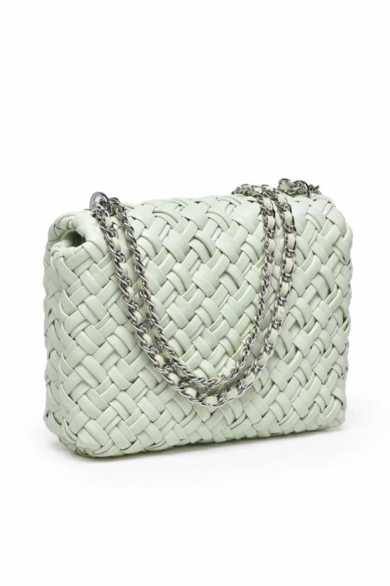 25SS 토리버치 크로스백 브리튼 우븐 스몰  - 그린 - TORY BURCH