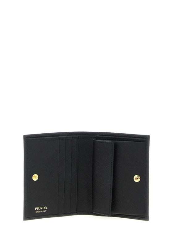 26SS 프라다 사피아노 레더 트라이앵글 로고 반지갑 1MV204QHHF0002 Black - PRADA