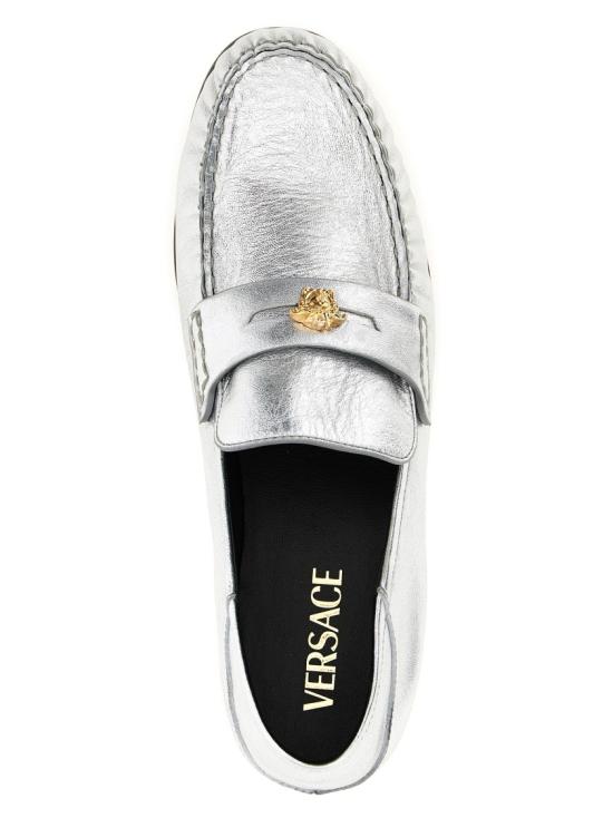 26SS 베르사체 플랫 슈즈 10225891A085391E01V White - VERSACE
