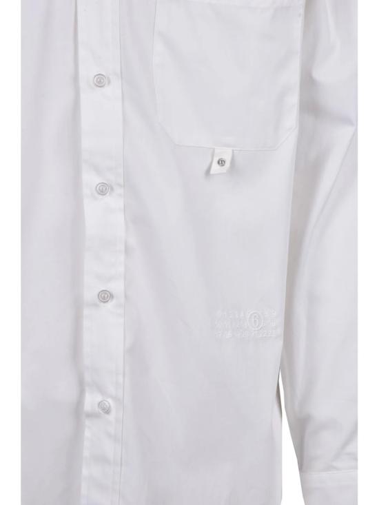  마르지엘라 긴팔 셔츠 면 오버사이즈  - 화이트 - MAISON MARGIELA