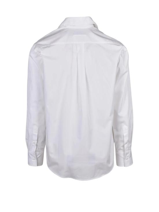  마르지엘라 긴팔 셔츠 면 오버사이즈  - 화이트 - MAISON MARGIELA