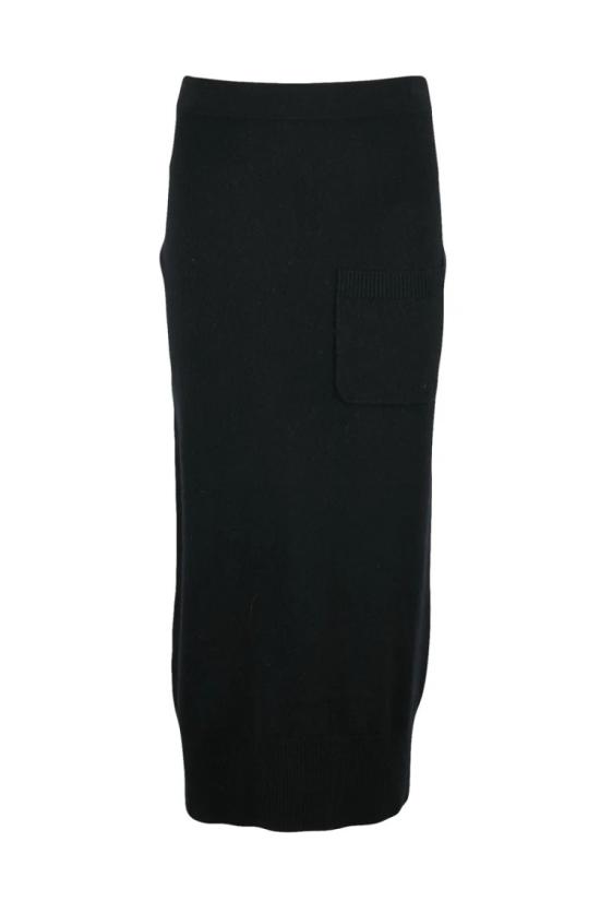  Quilisia 롱 스커트 니트  - 블랙