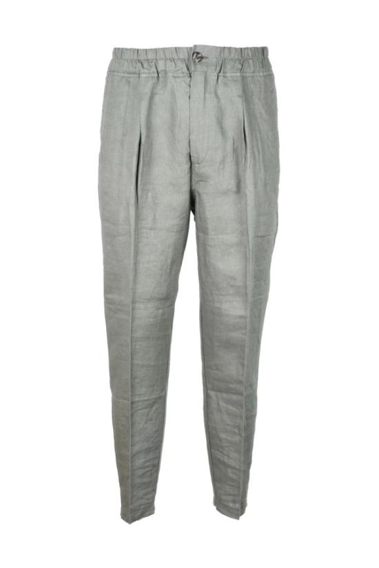  A.M.Couture 팬츠 남성용 린넨 바지 - 녹색