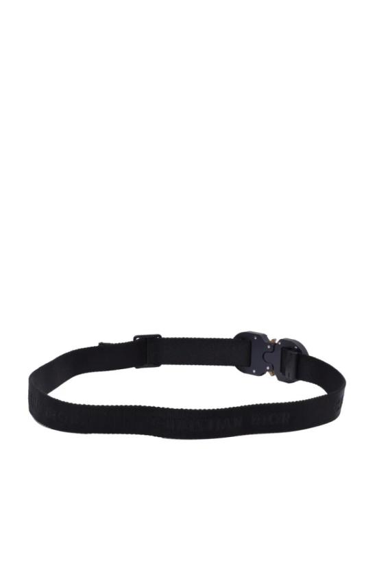  디올 가죽 벨트 나일론  - 블랙 - DIOR