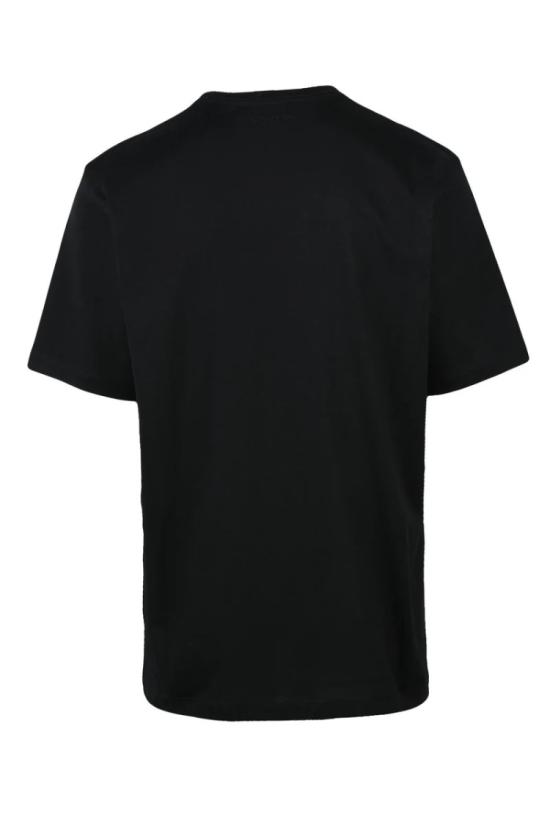 25SS 알렉산더 맥퀸 반팔 티셔츠 고딕체 텍스트 블랙 코튼 티셔츠 - ALEXANDER MCQUEEN