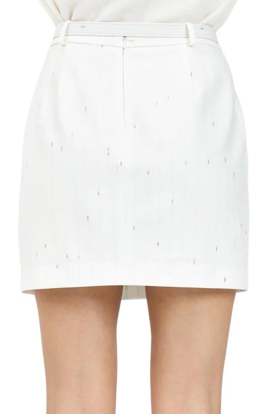  시모나 코르셀리니 숏 스커트 미니 - 화이트 - SIMONA CORSELLINI