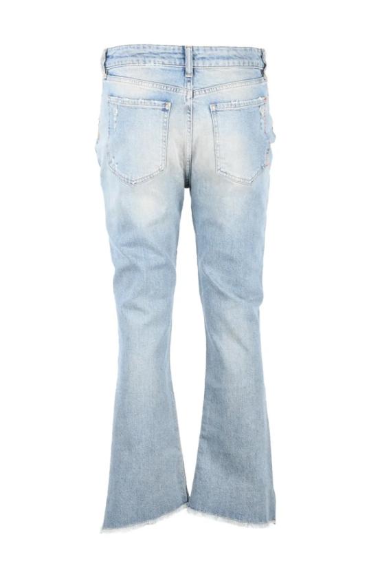  리비아나 콘티 데님 나팔바지 형태의 연청색 청바지 - LIVIANA CONTI